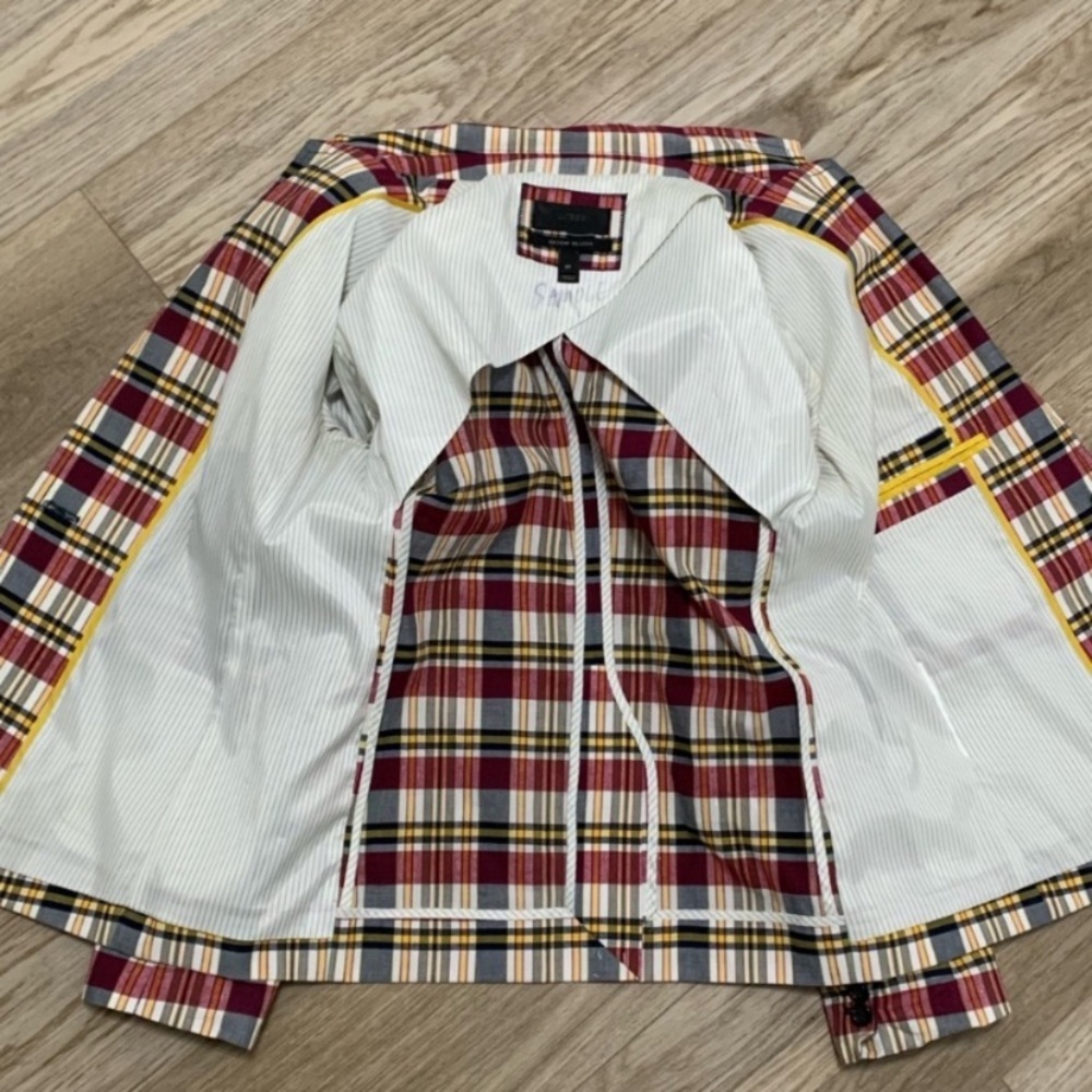 J Crew Regent Blazer - Vintage Plaid Print 8P - Picture 4 of 10